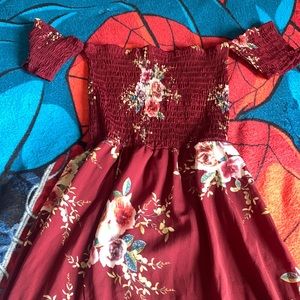 Floral dress w/ slit